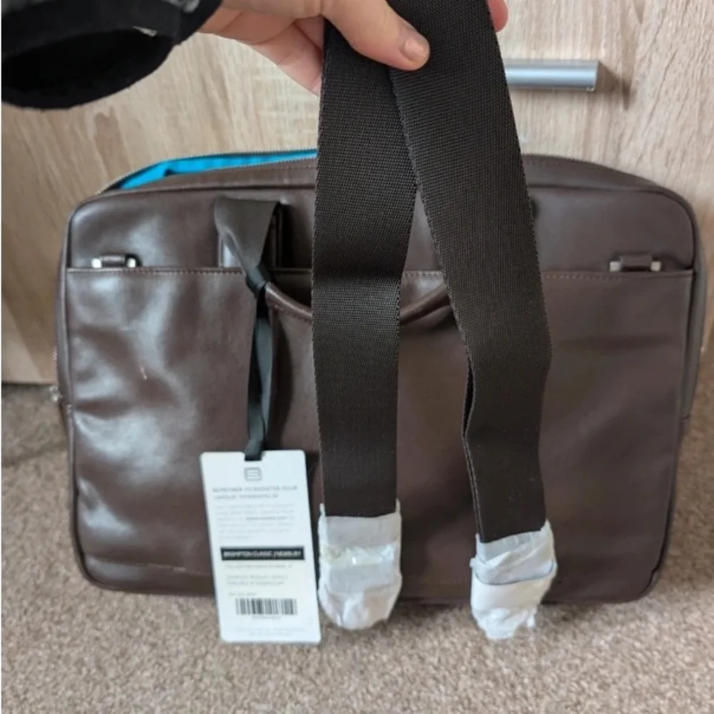 Sophisticated Dark Brown Leather Briefcase for Men